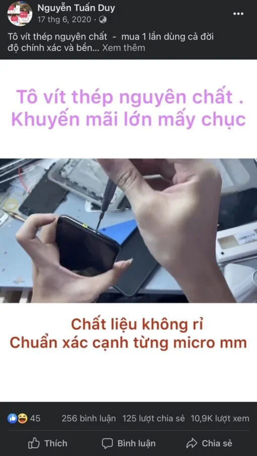 tô vít thép chống choét ốc
