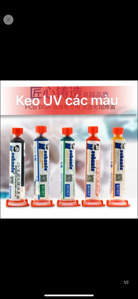 KEO UV Các Màu ( màu đen giúp zin như hãng khi đóng ic trên cáp )