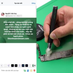 bút xông khói nhựa thông dò tụ chạm