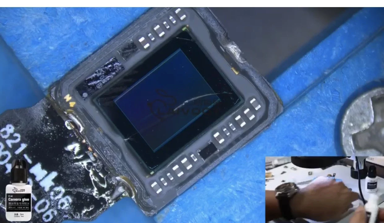 keo thay thấu kính xanh iphone