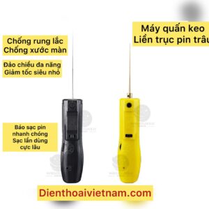 máy quấn keo liền trục pin trâu