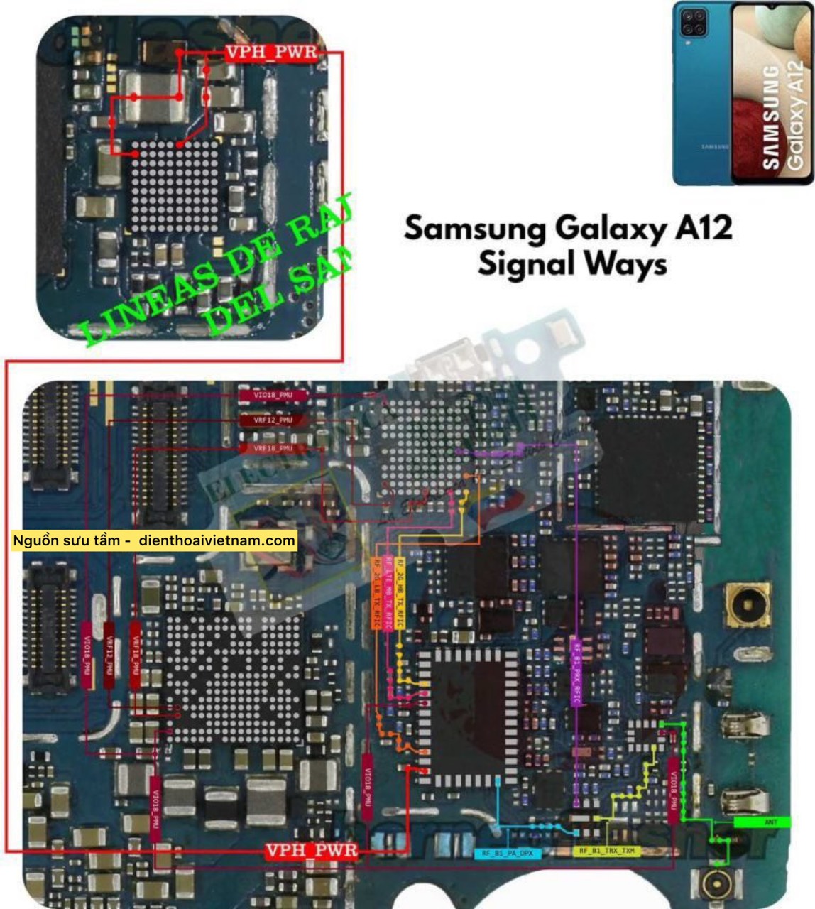 Chia sẻ sửa Samsung A12 mất sóng - lỗi mạng