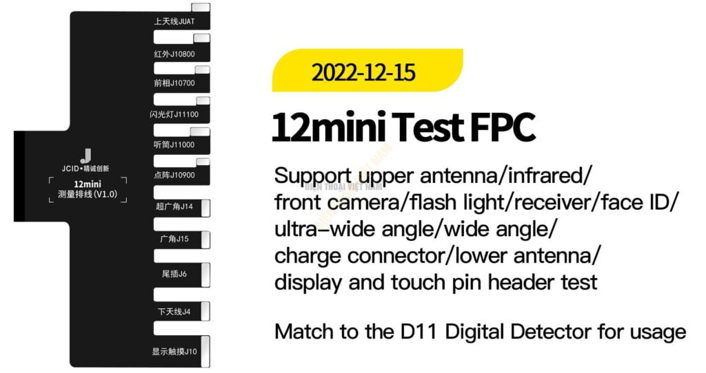 Cáp D11-12 Mini test flex - Sửa chữa điện thoại đa năng