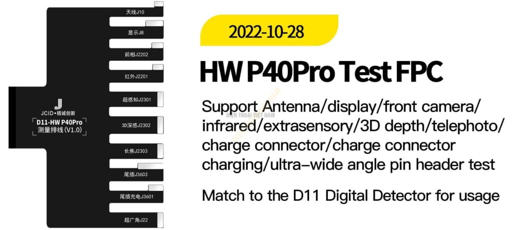 Cáp D11-Hw P40 Pro test flex - Sửa chữa điện thoại đa năng