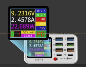 Sạc 8 cổng bản cao cấp 2024