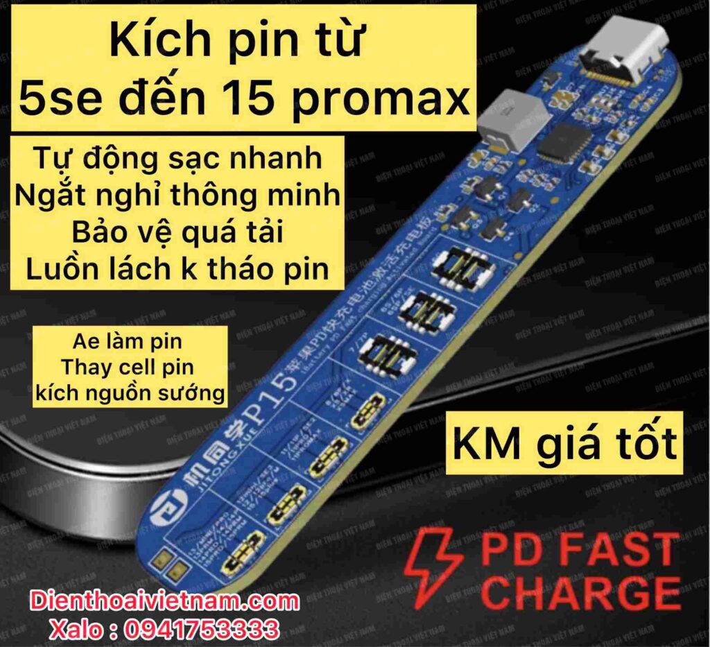 Kích Pin iPhone P15 từ 5SE - 15 ProMax