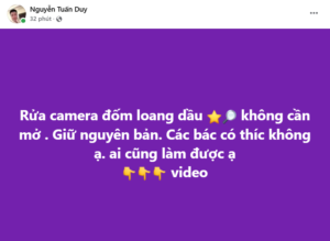 Nước Rửa Camera đốm loang không cần tháo mở , giữ nguyên bản mới