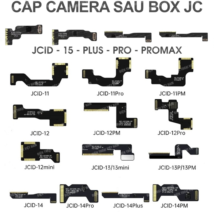 Cáp Camera sau iPhone 14 series Box JC