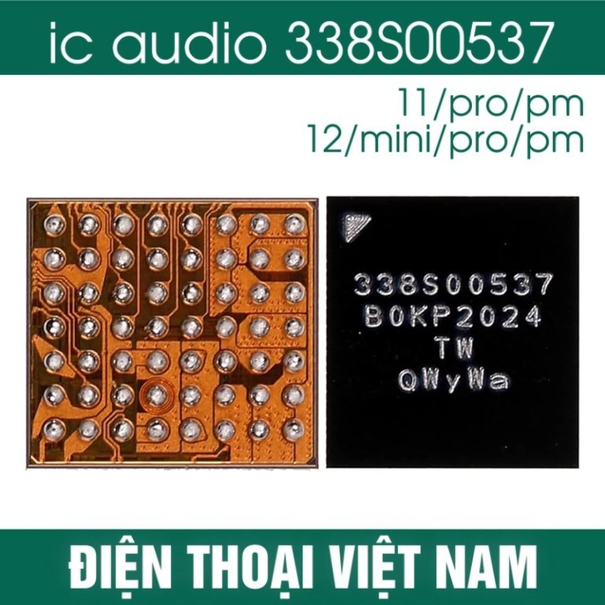 ic audio nhỏ 338S00537 iPhone từ 11 – 12 Pro Max dùng chung