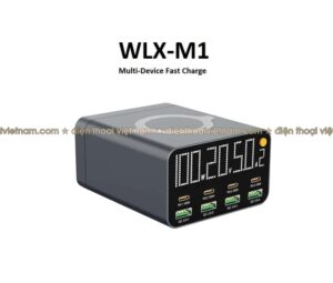 Sạc 8 cổng WLX - M1 tích hợp sạc không dây