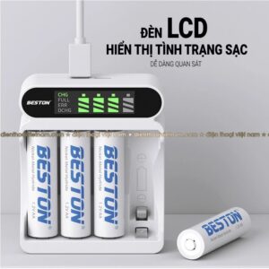 Bộ Sạc Pin C9023L Beston 4 pin AAA dung lượng cao 3300mAh