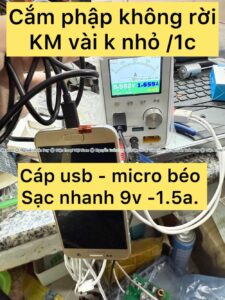 Dây Cáp Sạc Nhanh USB - Micro 9V 1.5A