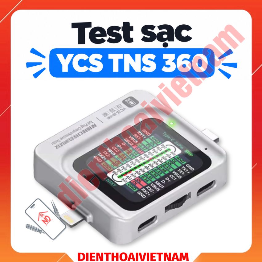 Test sạc YCS TNS 360 Lightning/Type-C