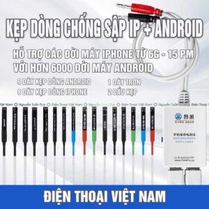 Kẹp Dòng chống sập FOSAN Dây cấp nguồn iPhone 6G-15ProMax và nghìn đời mã Android