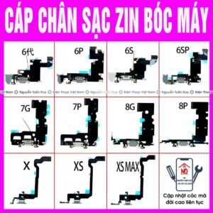 Cụm Cáp Chân Sạc iPhone Zin Bóc Máy 6 - 16ProMax mới nhất