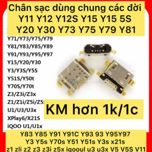 Chân sạc Vivo Y11 Y12 Y15 Y17 Y12S Y 12A Y20 Y20S Z1 V5 V11