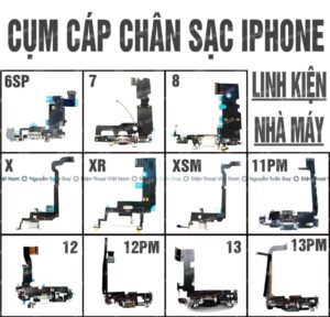 Cụm Cáp Chân Sạc iPhone Linh Kiện 6 - 16ProMax mới nhất