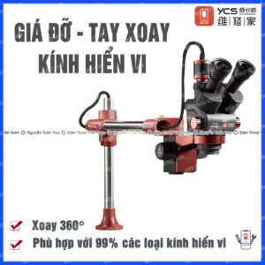 Tay xoay Kính Hiển Vi YCS đỏ đa năng - Giá đỡ kính hiển vi ycs