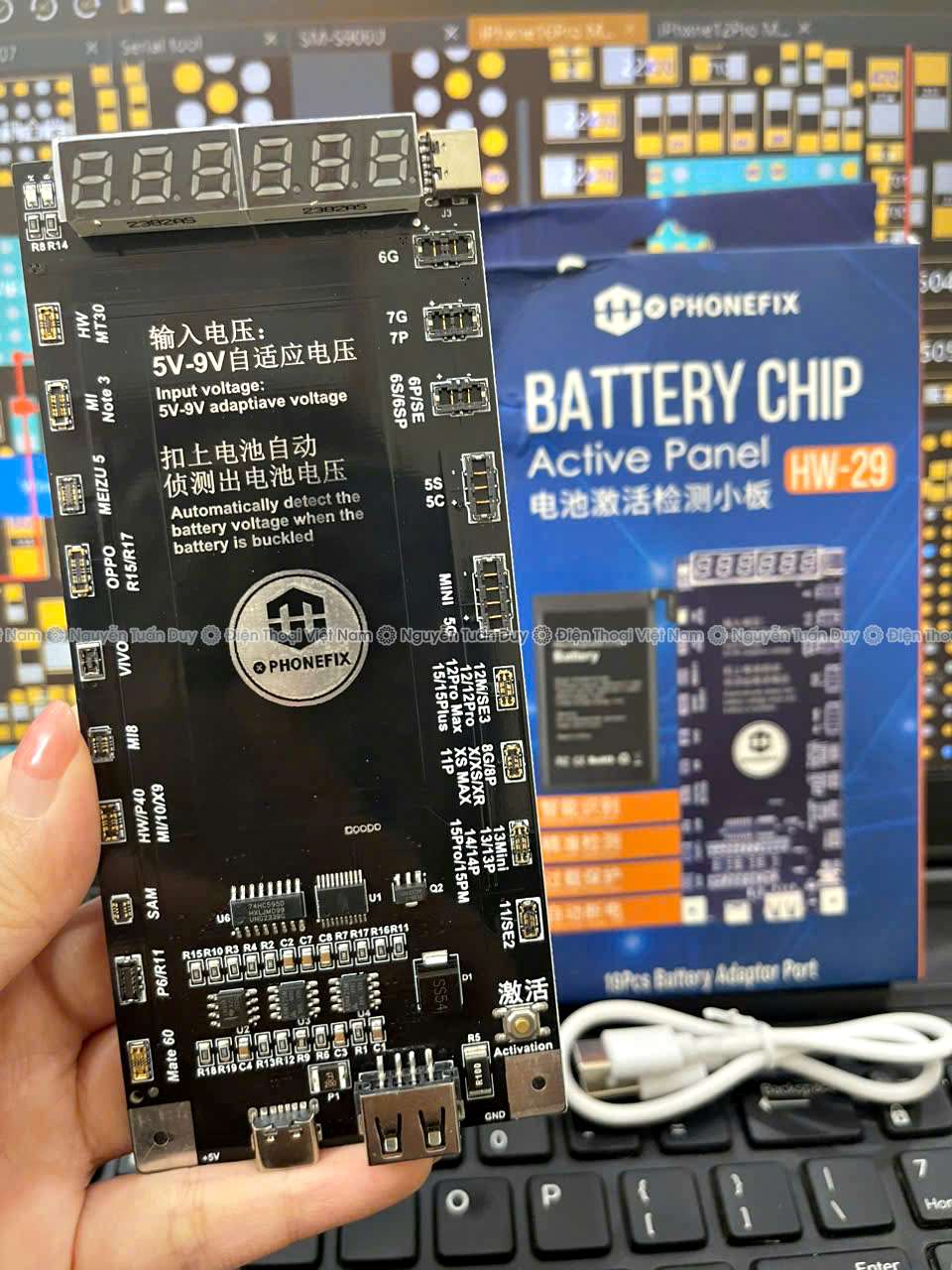Kích Pin HW-29 Phonefix Android – iPhone đa dạng các loại mã