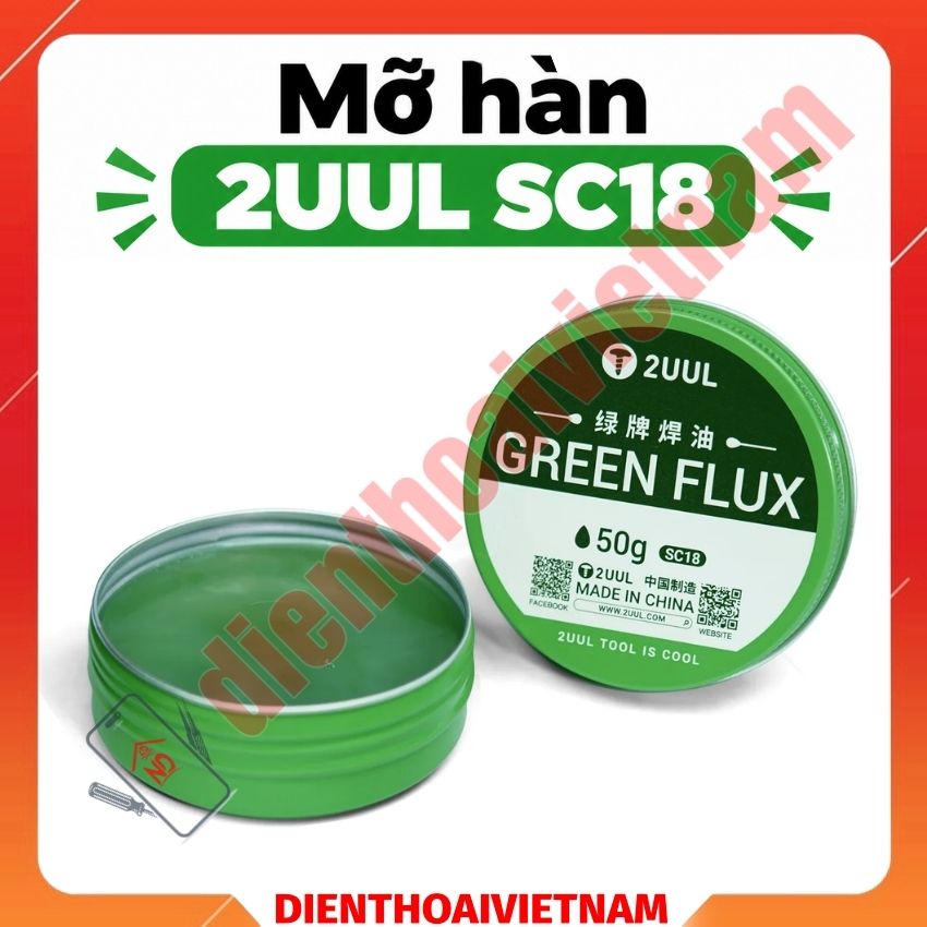 Mỡ hàn 2UUL SC18 mỡ hàn tinh chất không khói bụi, không hại sức khỏe