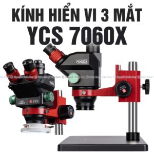 Kính Hiển Vi YCS 7060x 3 mắt 7.0-60X có đế to