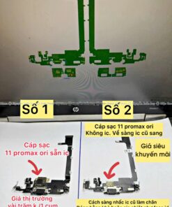 Cụm cáp chân sạc iPhone 11 ProMax Zin ori có ic và không ic