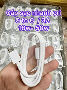 Dây cáp sạc nhanh ori 3a C to C (18w-50w)