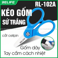 Kéo gốm sứ trắng RL-102A RELIFE cắt cellpin đa năng