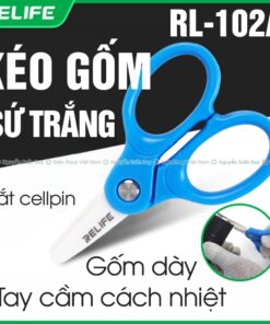 Kéo gốm sứ trắng RL-102A RELIFE cắt cellpin đa năng