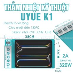 Thảm nhiệt kỹ thuật UYUE K1 chịu nhiệt cao 15inch to rộng