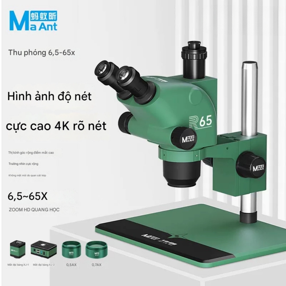 Kính hiển vi MaAnt R65 3 mắt, phóng đại 65X - Ảnh 2
