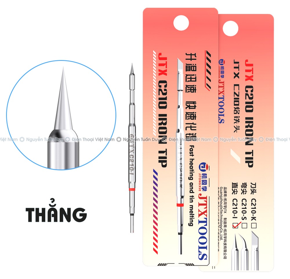 Mui han C210 JTX (11) Mũi Hàn C210 JTX Cong Thẳng Dao