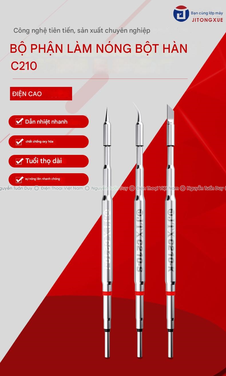 Mui han C210 JTX (12) Mũi Hàn C210 JTX Cong Thẳng Dao