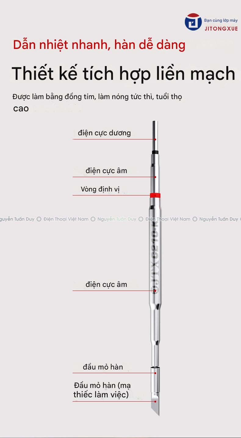 Mui han C210 JTX (15) Mũi Hàn C210 JTX Cong Thẳng Dao