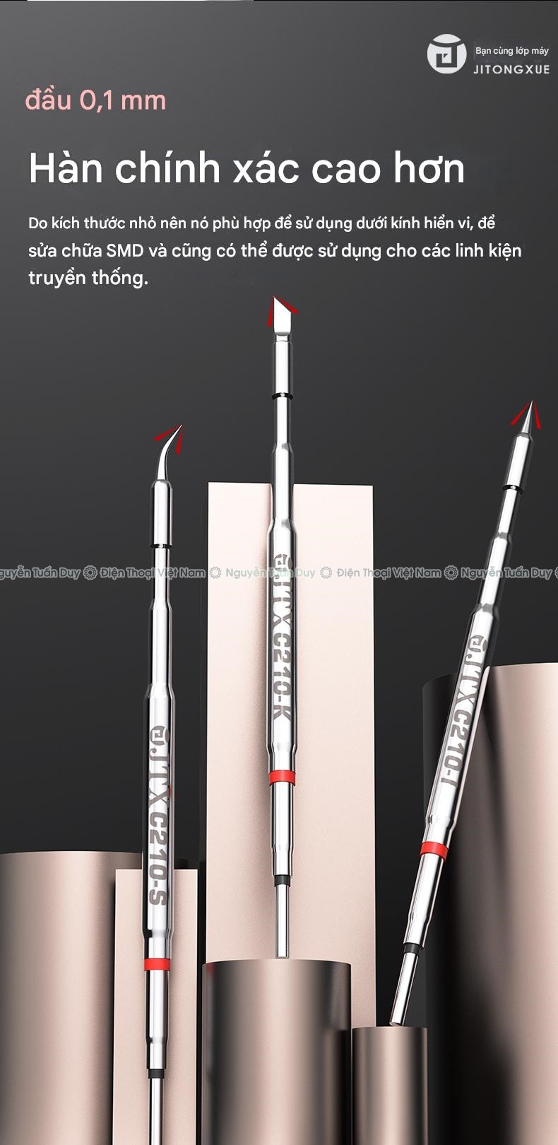 Mui han C210 JTX (17) Mũi Hàn C210 JTX Cong Thẳng Dao