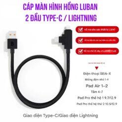 Cáp màn hình hồng Luban 2 đầu Type-C Lightning