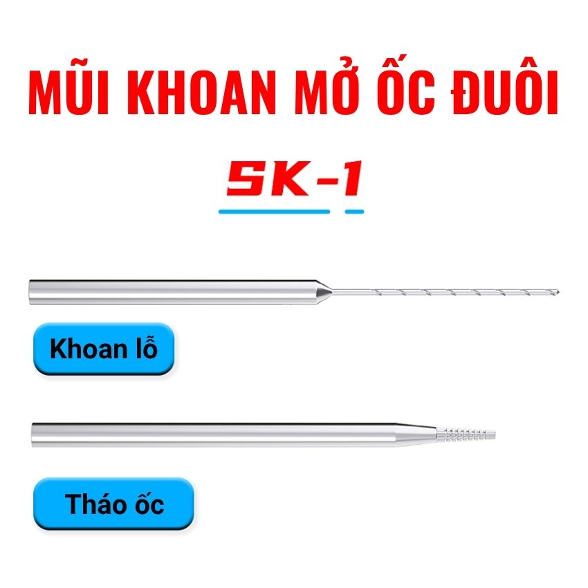 Mũi khoan mở ốc đuôi bị toét JTX SK-1