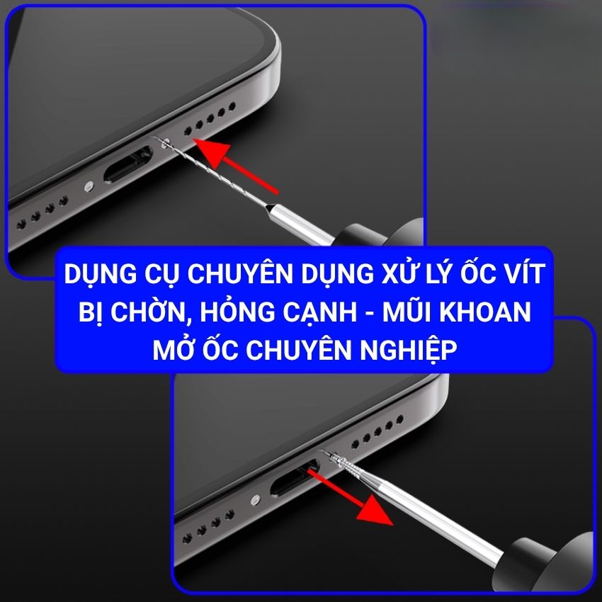 Mũi khoan mở ốc đuôi bị toét JTX SK-1