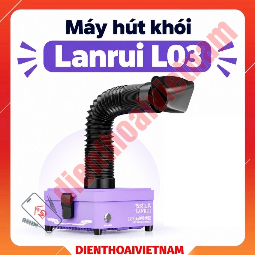 Máy hút khói Lanrui L03 lực hút mạnh giúp hút khói - mùi nhanh hơn