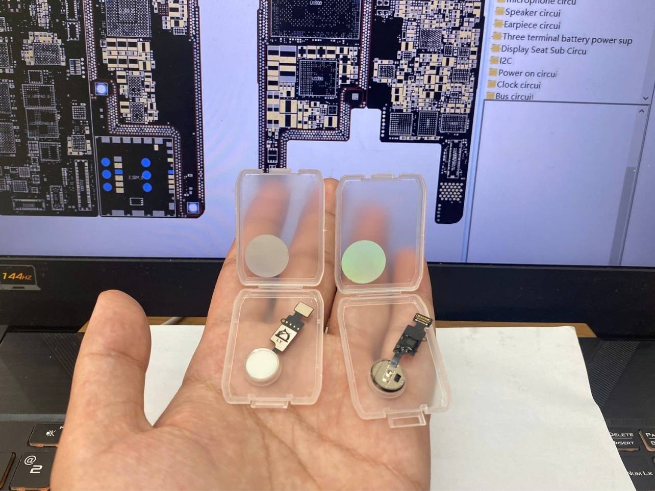 nut home iphone 6s - 2 Nút home iPhone 6S Trắng - Đen