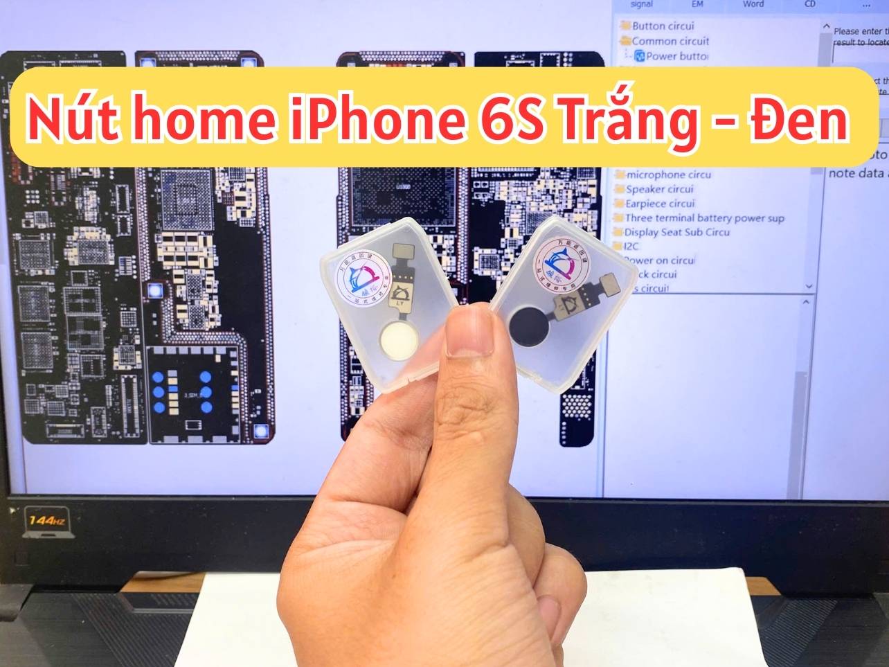 nut home iphone 6s - 2 Nút home iPhone 6S Trắng - Đen
