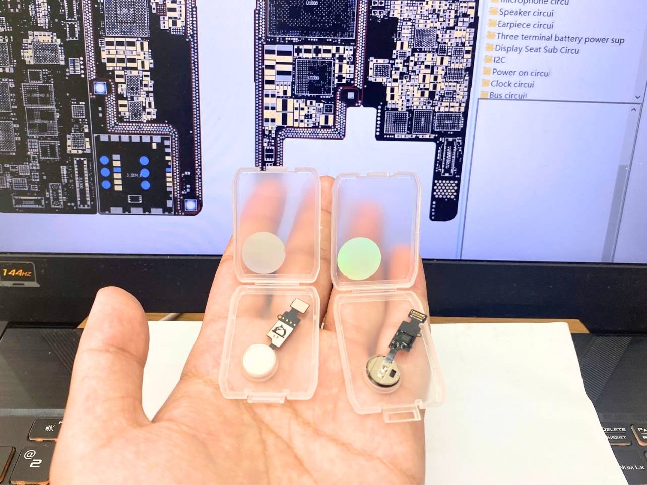 nut home iphone 6s - 2 Nút home iPhone 6S Trắng - Đen