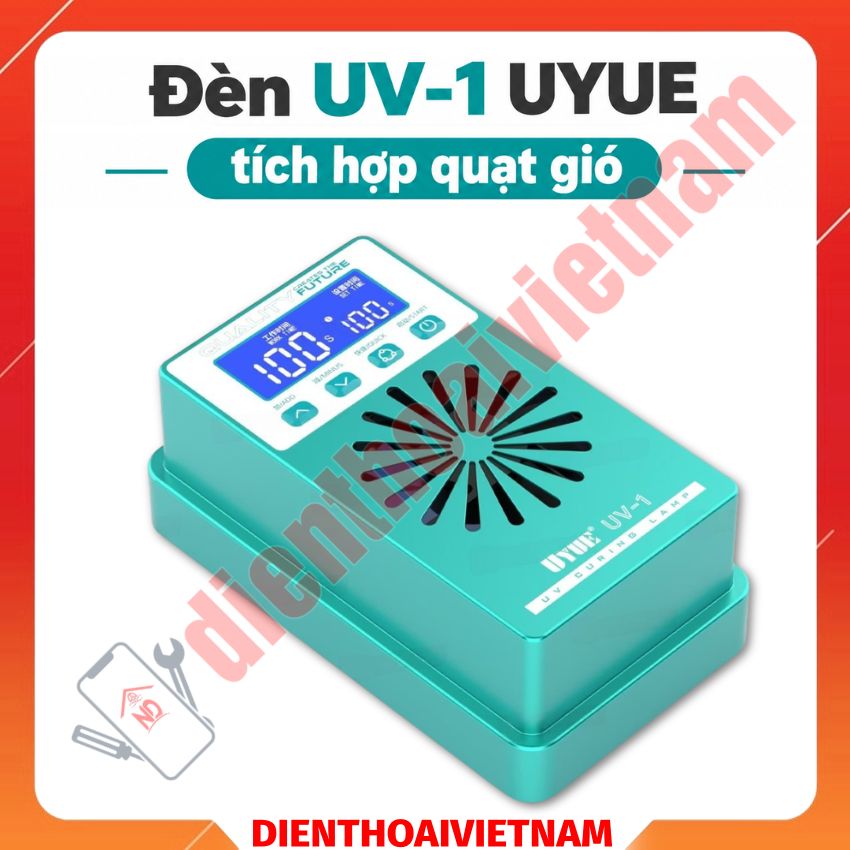Đèn UV-1 UYUE tích hợp quạt gió, giúp khô keo nhanh