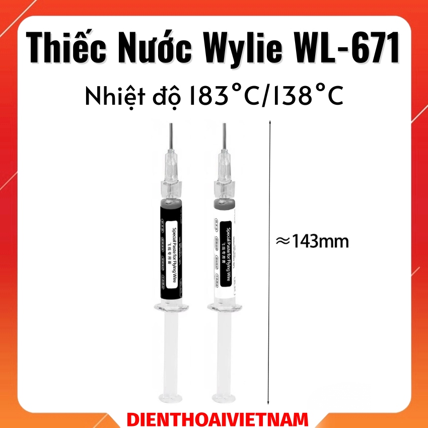 Thiếc nước Wylie WL-671 nhiệt độ 138°C và 183°C