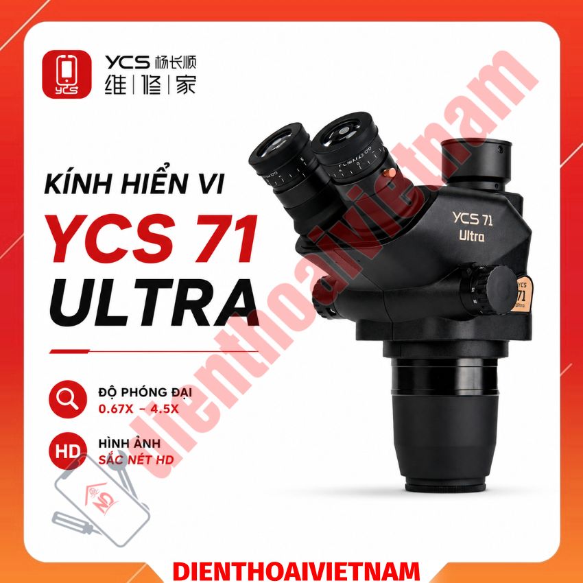 Kính hiển vi YCS 71 Ultra Microscope, zoom 6.7X – 45X