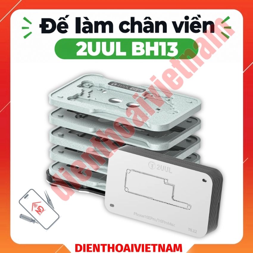 Đế làm chân viền 2UUL BH13 iPhone 12 - 16 ProMax có hút nam châm, không cần giữ tay