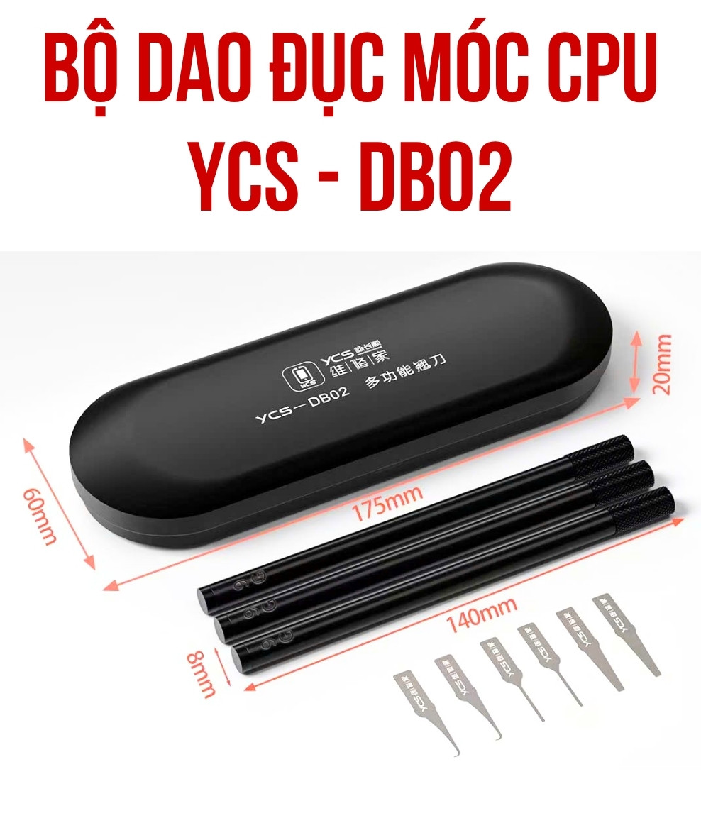 Bo dao duc moc cpu ycs - db02 - 1 Bộ dao đục móc CPU YCS-DB02