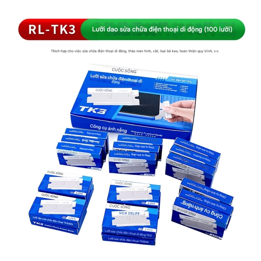 Dao tách màn Relife TK3, dao cạo keo đa năng