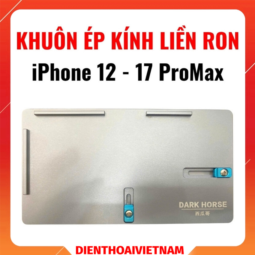 Khuôn ép kính liền ron iPhone 12 - 17 ProMax Dark Horse