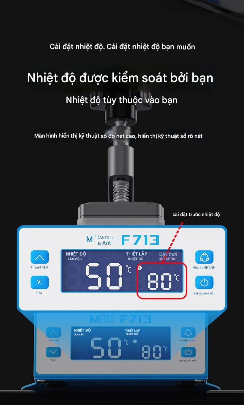 May tach nhiet nhac man MaAnt F713 - 13 Máy tách nhiệt nhấc màn MaAnt F713 Màn Hình Cong - Thẳng